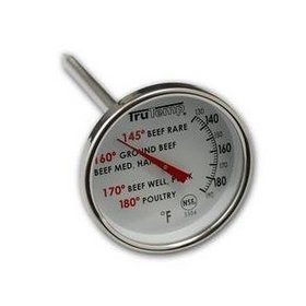 taylor 3504 trutemp series analog bimetal meat thermometer with temperature guidelines on dial