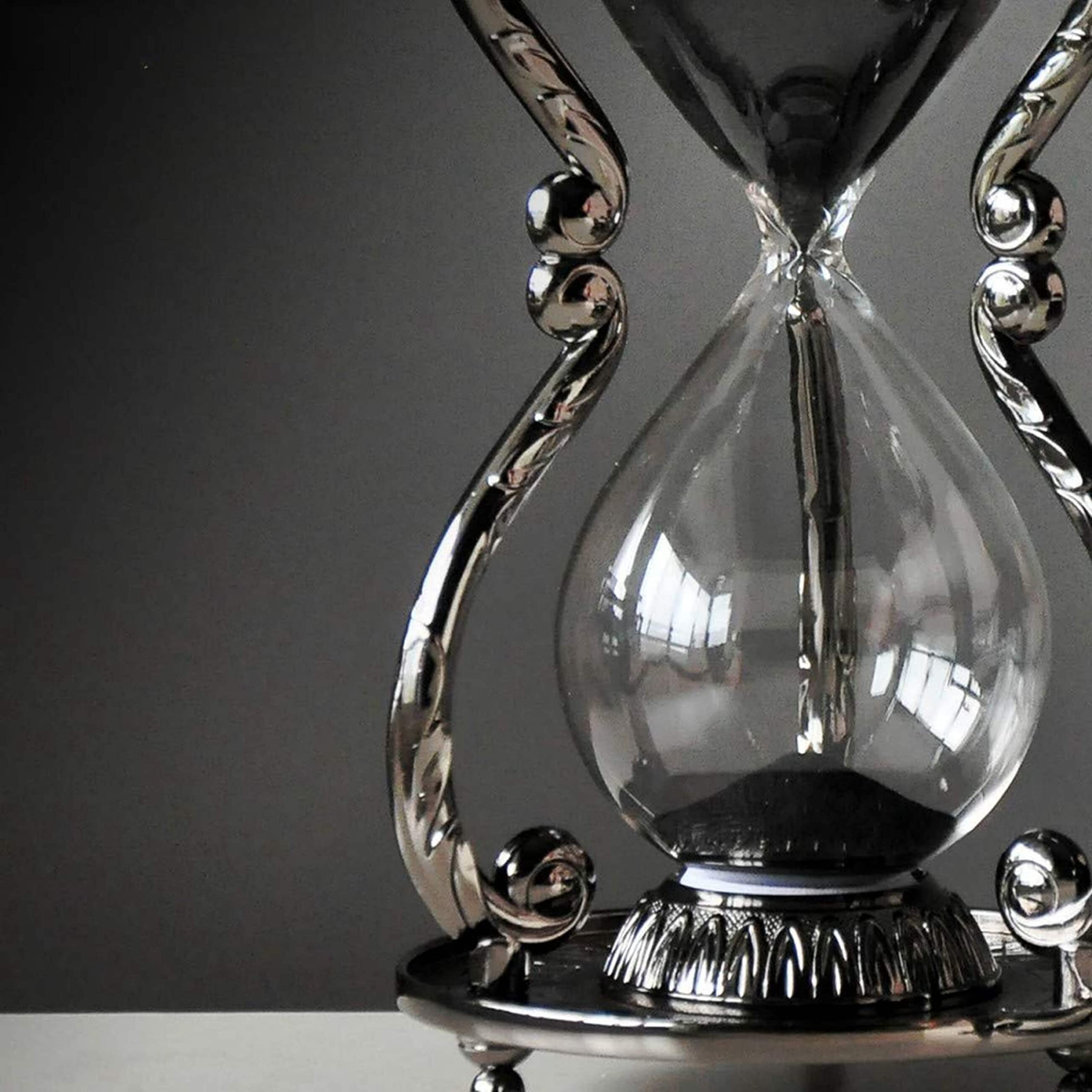 Grehge ative Hourglass Sand Timer - 30 Minute, Unique Vintage 12 Constellations Metal Art Hour Glass for Office Desk Home Decor (Scorpio)