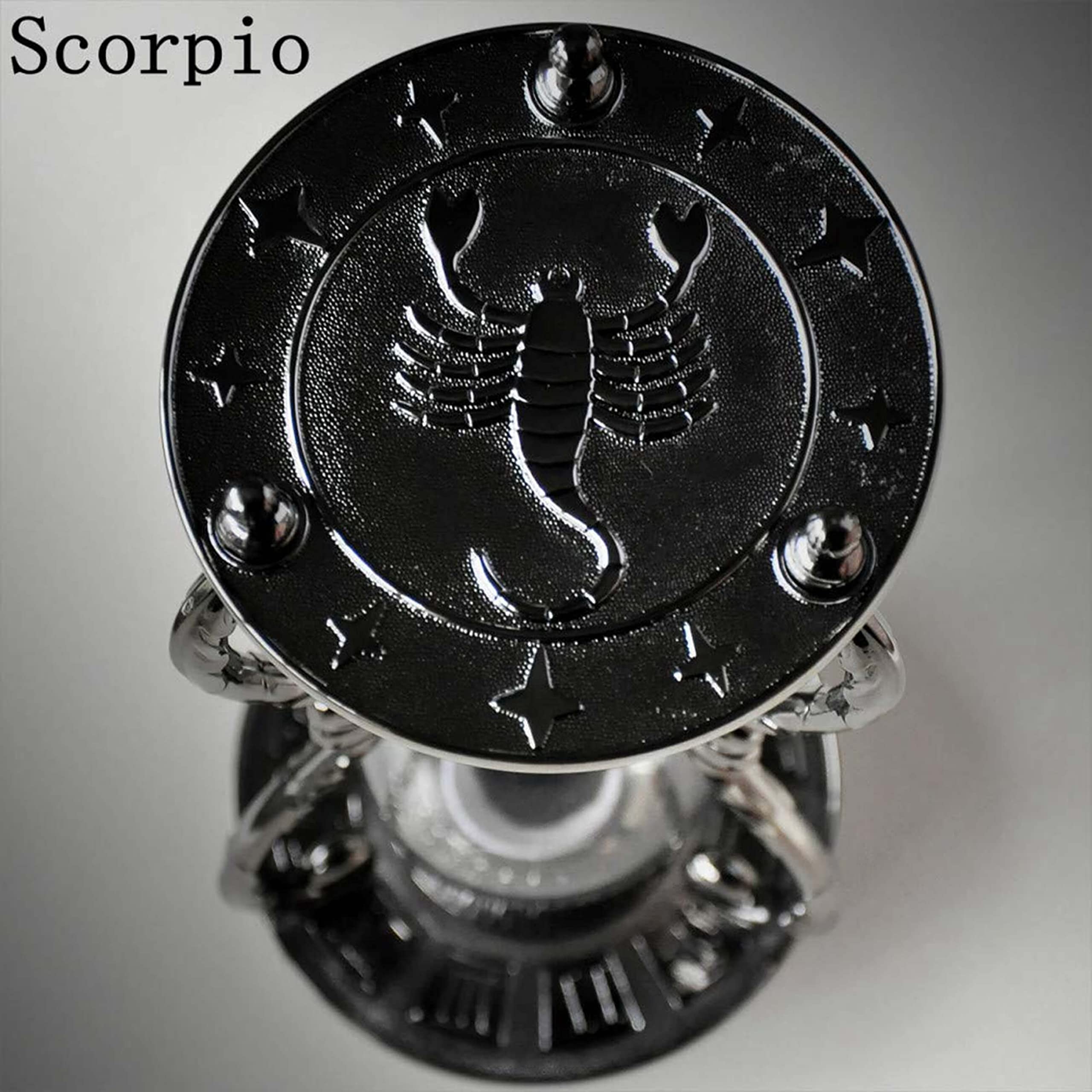 Grehge ative Hourglass Sand Timer - 30 Minute, Unique Vintage 12 Constellations Metal Art Hour Glass for Office Desk Home Decor (Scorpio)