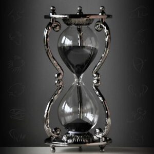 Grehge ative Hourglass Sand Timer - 30 Minute, Unique Vintage 12 Constellations Metal Art Hour Glass for Office Desk Home Decor (Scorpio)