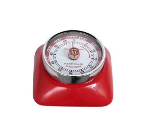 magnetic 55 minute kitchen timer square - red