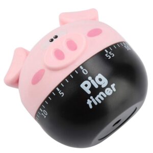 Cute Cartoon Pig Kitchen Timer Mechanical Timers Counters for Cooking Timing Tool Alarm Clock Portable Alarm Clock Kitchen Cooking Tool(Pink)