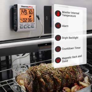 ThermoPro TP16S Digital Meat Thermometer for Cooking and Grilling +ThermoPro TP610 Dual Probe Instant Read Meat Thermometer