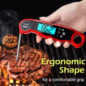 COKEA Instant Read Meat Thermometer for Grilling and Kitchen. Upgraded with Waterproof and Backlight Functions. Best Digital Meat Thermometer Probe-BBQ Cooking Baking.