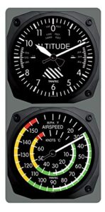 trintec aviation altimeter altitude clock and airspeed thermometer console set