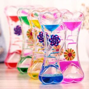 MG554zy0 Double Heart Liquid Motion Bubble Drip Oil Hourglass Timer Clock Kids Toy Gift Double Heart Liquid Motion Bubble Drip Oil Hourglass Timer Blue Pink