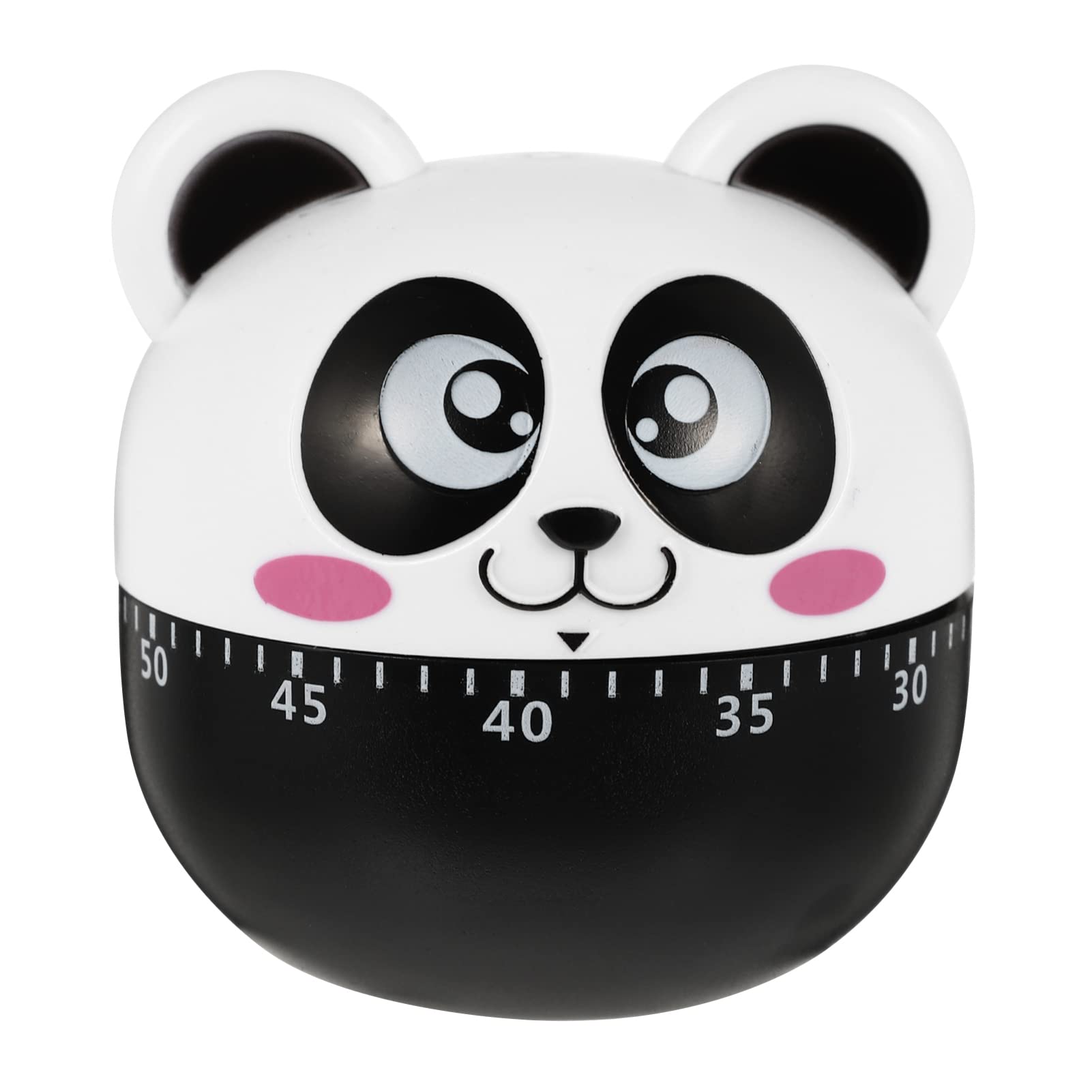 Panda Mechanical Kitchen Timer, Panda Mechanical Timer Cute Panda Timer for Kids, 60 Minutes Manual Countdown Timer Home, Study and Work Timer Reminder Cooking Animal Cooking Timer (Black)