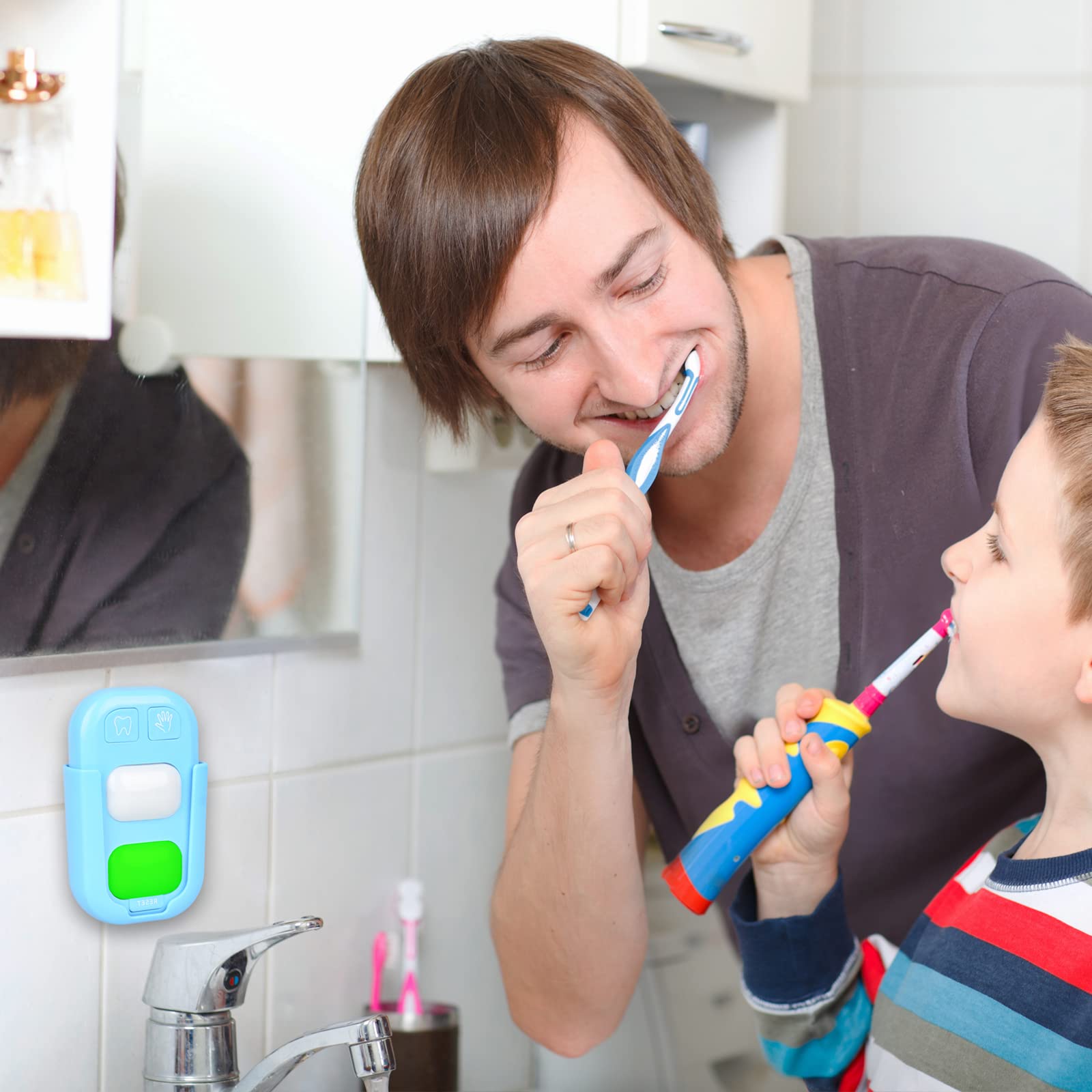 SOARING Timer for Kids, 2 Minutes Teeth Brushing and 20 Seconds Hand Washing Timer, Color Indicator Timer for Children Training Stick on Bathroom