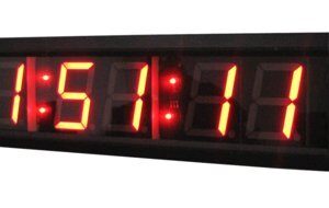 BestLED Large Wall Clock 2.3" High Character 6 Digits Red Color LED Digital Clock 12/24-Hour Display Real Time Clock Support Countdown/up Function in Hours Minutes Seconds