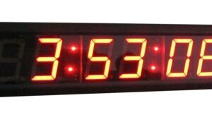 BestLED Large Wall Clock 2.3" High Character 6 Digits Red Color LED Digital Clock 12/24-Hour Display Real Time Clock Support Countdown/up Function in Hours Minutes Seconds