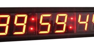 BestLED Large Wall Clock 2.3" High Character 6 Digits Red Color LED Digital Clock 12/24-Hour Display Real Time Clock Support Countdown/up Function in Hours Minutes Seconds