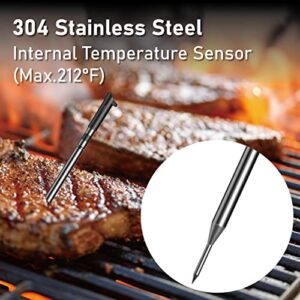 Wireless Meat Thermometer with 3 Probes for Grilling Smoking Oven Safe Wireless Barbecue Thermometer Double Needle Barbecue for Outdoor Barbecue Cooking Thermometer Storage and Charging