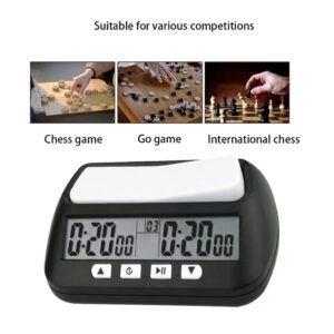 CurcKua 1PC Chess Clock Timer Chess Timer,Chess Clock Timer,Digital Chess Timer Digital Chess Clock Timer Count UP/Down Bonus Delay Portable English Version for Chess Game