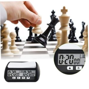 CurcKua 1PC Chess Clock Timer Chess Timer,Chess Clock Timer,Digital Chess Timer Digital Chess Clock Timer Count UP/Down Bonus Delay Portable English Version for Chess Game