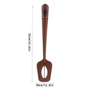 UECOOL Digital Spatula Thermometer, with Fast Read Digital Professional Durable Canning Thermometer for Precise Control of Candy, Jelly and Food Temperature (Brown)