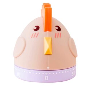 lifkome cute kitchen timer chicken mechanical timer for kids 60-minute wind up egg timer for cooking time management home decoration