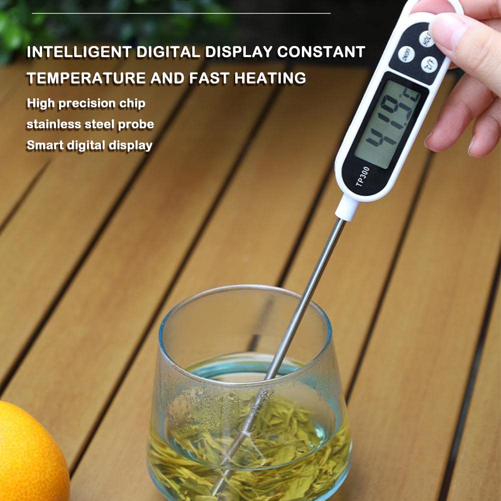 Digital Meat Thermometer for Cooking,Digital Instant Read Food Thermometer with Long Probe for Grilling Smoker BBQ Kitchen Cooking Candy Thermometer