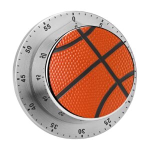 kitchen timer, kitchen timers for cooking, kitchen timer magnetic, basketball pattern waterproof time timer stainless steel multiuse for home baking cooking oven