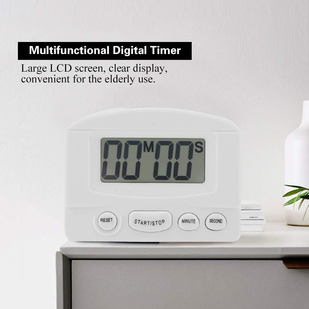 FASJ Digital Clock, Kitchen Clock Battery Operated LCD Display Multipurpose for Kitchen for Microwave Oven for Refrigerator(Timer XL 331 White)