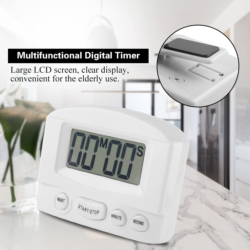 FASJ Digital Clock, Kitchen Clock Battery Operated LCD Display Multipurpose for Kitchen for Microwave Oven for Refrigerator(Timer XL 331 White)