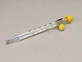 taylor 3510 trutemp series candy/deep fry analog glass tube thermometer with immersion shield