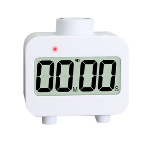 kameishi rotating digital timer cute for kitchen study exercise cooking bathroom with loud alarm timers mute mode study supplies (battery included)