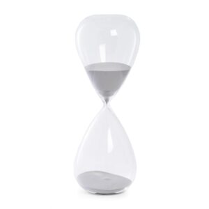 bey berk 90-minute crystal sand timer with gray sand