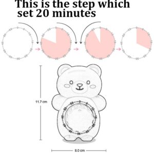 Golandstar Cute Cartoon Bear Timers 60 Minutes Mechanical Kitchen Cooking Timer Clock Loud Alarm Counters Manual Timer (Brown)