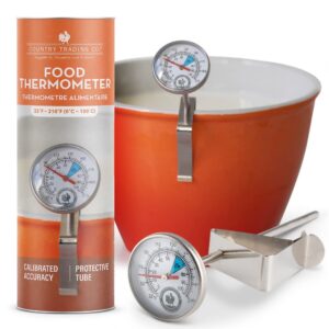 kitchen food thermometer | protective case | meat bbq poultry dairy and canning | calibrated