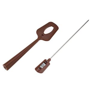 digital candy thermometer, cooking thermometers digital kitchen thermometer with spatula for chocolate, sauce, jam, syrup, milk frothing, bbq (℃ / ℉)