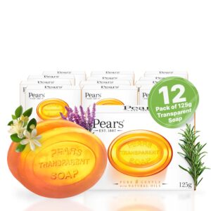 pears transparent amber soap 125 g (pack of 12) by eh booth & co ltd