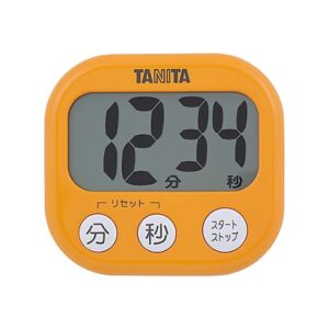 tanita td-384 or kitchen timer, magnetic, large screen, 100 minutes, orange visible timer d2.3 x w8.2 x h7.6 cm