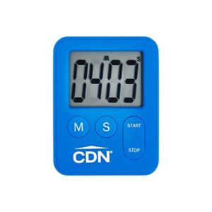 cdn mini digital kitchen timer with easy to read display and magnetic back, 100 minute maximum, blue (tm28-b)