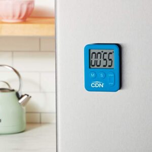 CDN Mini Digital Kitchen Timer with Easy to Read Display and Magnetic Back, 100 Minute Maximum, Blue (TM28-B)