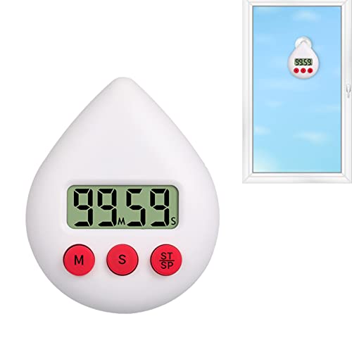 Larger Screen Timer with Buttons Durable Waterproof Cartoon Timer for Home Bedroom Bathroom,Larger Screen Timer with Buttons Practical Visual Countdown Timer for Home Bedroom Bathroom