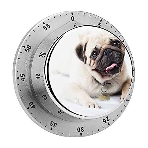 Kitchen Timer Pug Dog Magnetic Countdown Clock for Cooking Teaching Studying