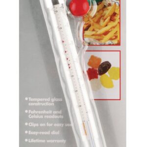 Maverick Housewares Redi-Chek Candy and Deep Fry Thermometer, Red