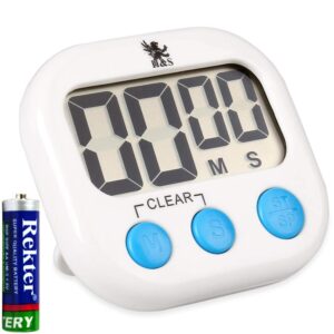 h&s kitchen timer digital cooking timer - magnetic countdown clock large lcd screen loud alarm - digital clock - productivity timer - visual timer - kitchen timers for cooking - timer for kids