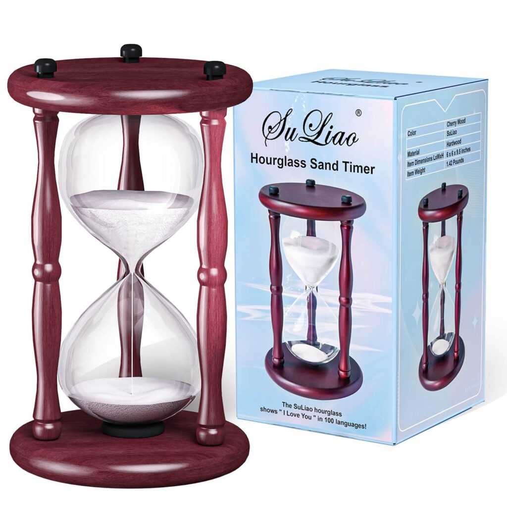 Empty Hourglass Sand Timer Setwhite Wood Frame Sand Watch Sand Clock Reloj De Arena Large