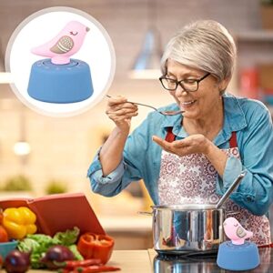 SOLUSTRE Mechanical Bird Kitchen Timer Wind Up 60 Minutes Timer Rotating Kitchen Cooking Timer Cute Time Management Tool Pink