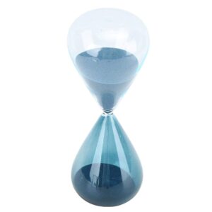 hourglass clock blue sand timer, innovative cone shape unique sand clock timer glass birthday gift office kitchen decor table ornament(s)