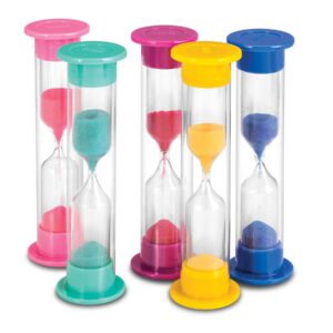 colorful sand timer, 3 minute sand timer for brushing teeth, classroom, game, home, assorted color, pack of 100