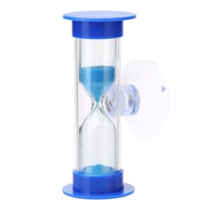 winner eco 2min sand timer, colorful hourglasses clock timers for brushing children's teeth, hour glass sandglass timer with suction cup home decor, blue