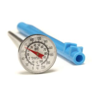taylor precision products 5989nfs 1-inch-dial instant read thermometer in fahrenheit and celsius