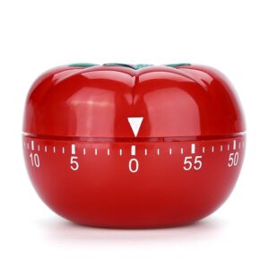 tomato shaped mechanical 60 minutes countdown timer kitchen cooking & baking helper count up down magnetic timer clock with alarm fast setting(6.3x4.5cm)