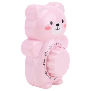 cabilock 1pc bear timer mechanical timer cooking timer countdown timer no battery timer learning timer frying timer cartoon reminder statue kitchen utensils toddler small gift abs