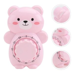 Cabilock 1pc Bear Timer Mechanical Timer Cooking Timer Countdown Timer No Battery Timer Learning Timer Frying Timer Cartoon Reminder Statue Kitchen Utensils Toddler Small Gift Abs