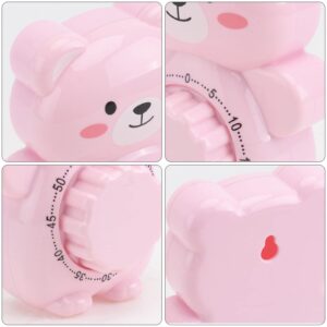 Cabilock 1pc Bear Timer Mechanical Timer Cooking Timer Countdown Timer No Battery Timer Learning Timer Frying Timer Cartoon Reminder Statue Kitchen Utensils Toddler Small Gift Abs