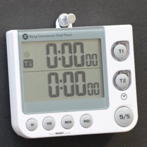 Bjerg Instruments Dual Digital Kitchen Count Up and Countdown Timer with Large Digit LCD Display