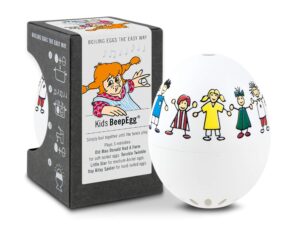 kids beepegg – egg timer for boiling eggs – musical egg cooker for soft, medium, hard boiled eggs – food safe – singing floating egg timer – egg cooker for 3 levels of doneness - brainstream